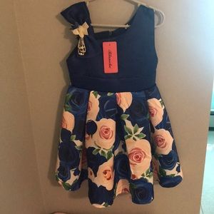 4t blue floral dress